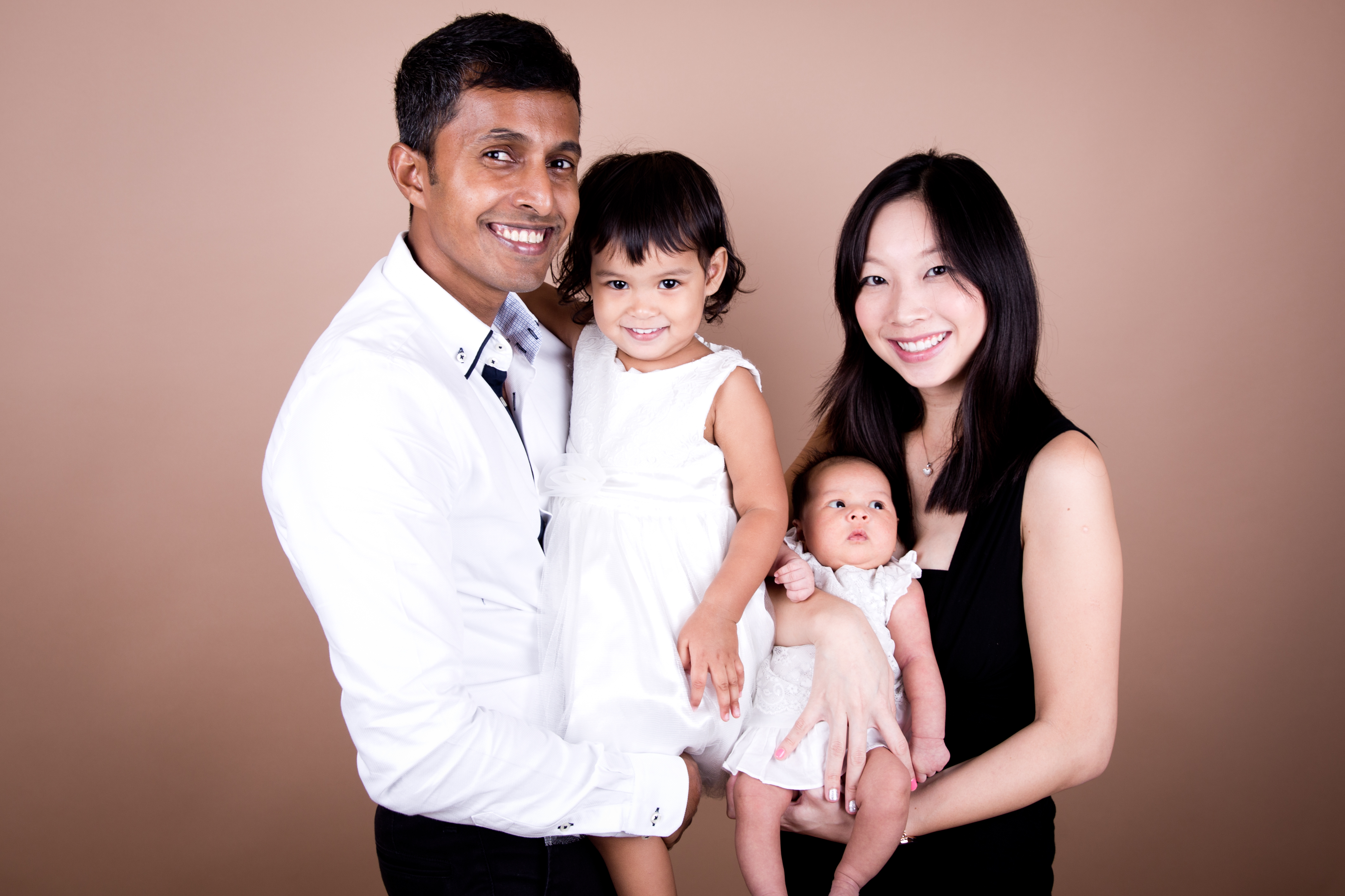 race white Asian indian inter couple photo
